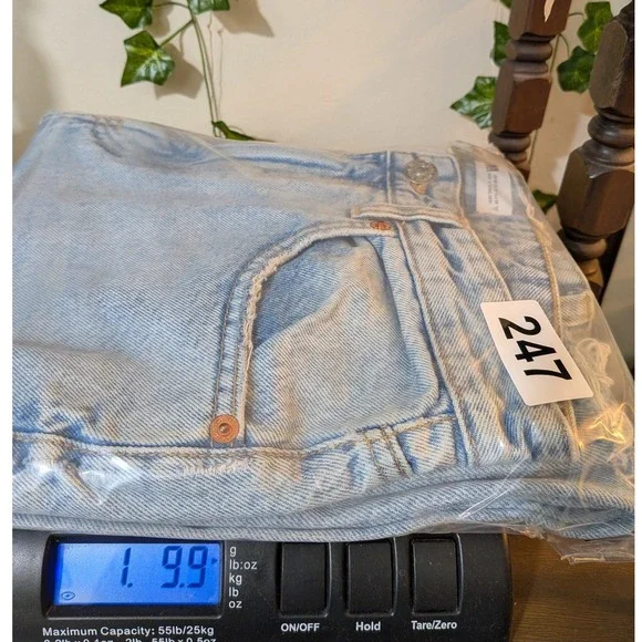 ZARA Wide Leg Jeans Womens 6 100% Cotton Distressed Denim 90's Grunge y2k Preppy - Picture 12 of 12